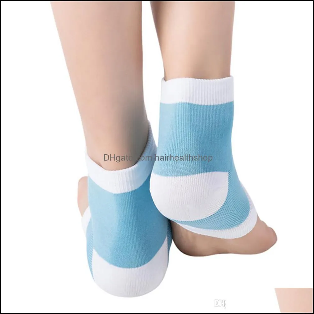 unisex gel heel socks moisturing spa gel socks feet care cracked foot dry hard skin protector foot care tool