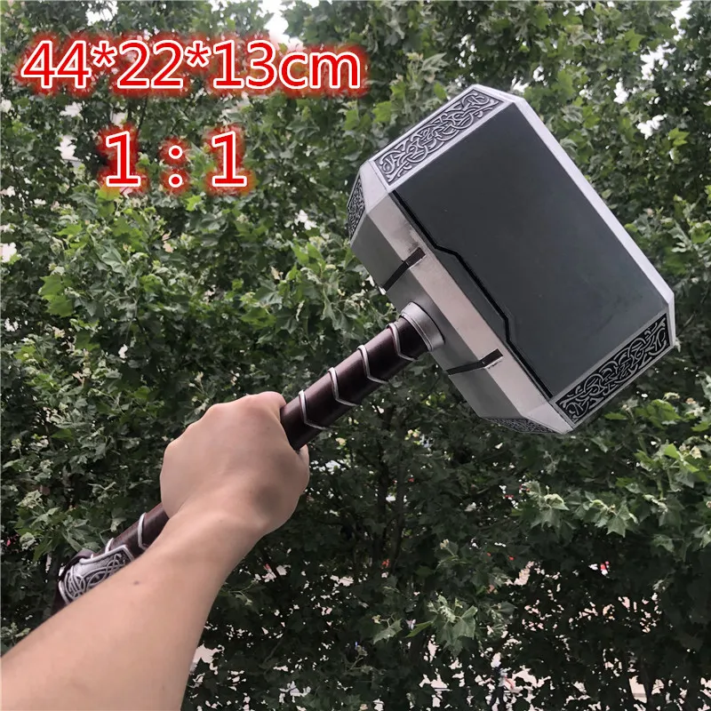 44cm S Hammer Cosplay 1 1 Thunder Figure Weapons Model Kids Presentfilm Rollspel Safety Pu Material Toy 220527