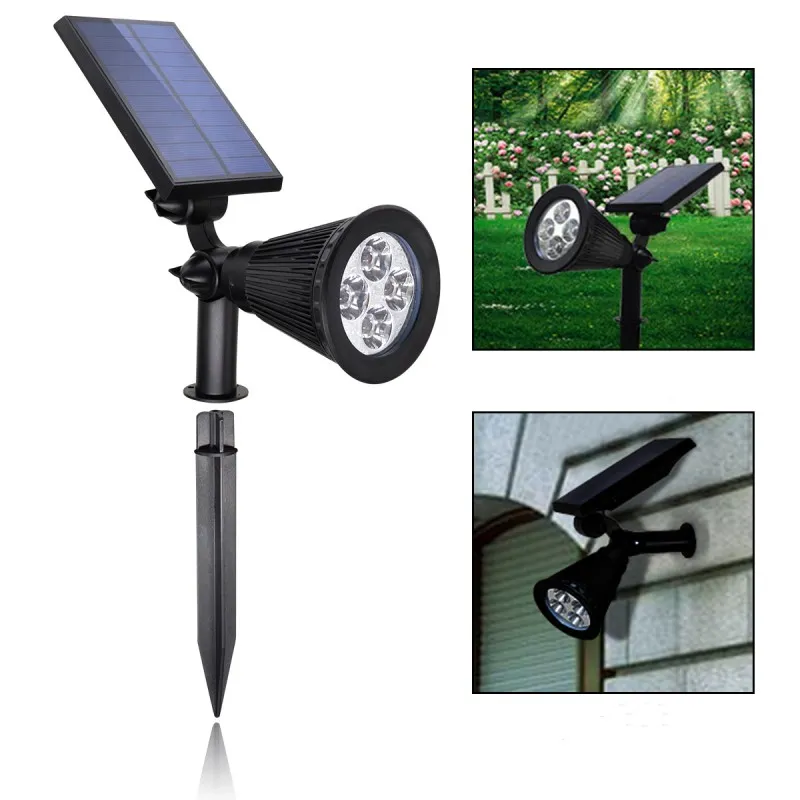 Party Supplies Waterproof Solar Lawn Spotlight Outdoor Courtyard Floor Lamp Wall Garden Villa Lights