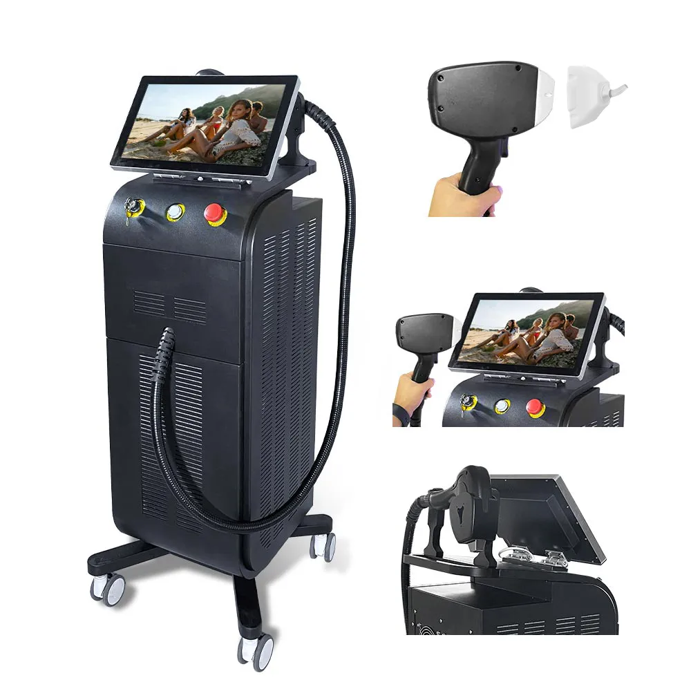 Multifunctional Dual Head Diode Laser Hair Removal Machine 755nm 808nm 1064nm 3 wave 2022 4k Screen sopra ani alex 1200W high power USA 808 diodes laser tattoo remova