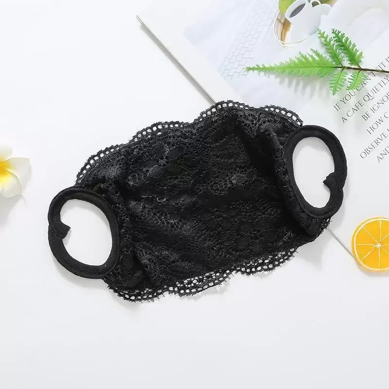 Embroidery Lace Face Mask Adult Women Comfortable Washable Mouth Face Cover Fashion Girl Black/White Party Masks Masque FY9074 0520