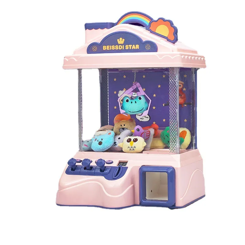 Kids mini vending pegar o jogo de boneca brinquedos de máquina casa coin operado eletrônico garra apanhador brinquedo para crianças dhl grátis yt199501