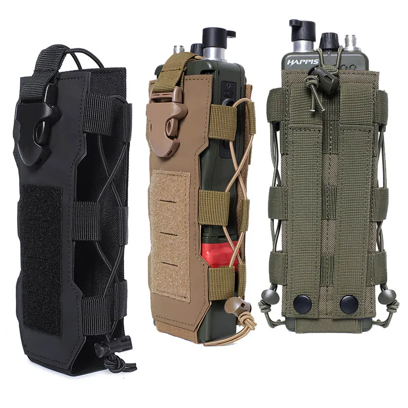 Buitensporten Airsoft Gear Molle Assault Combat Wandeltas Vest Accessoire Camouflage Pack SNELLE Tactische Interphone Pouch NO17-521