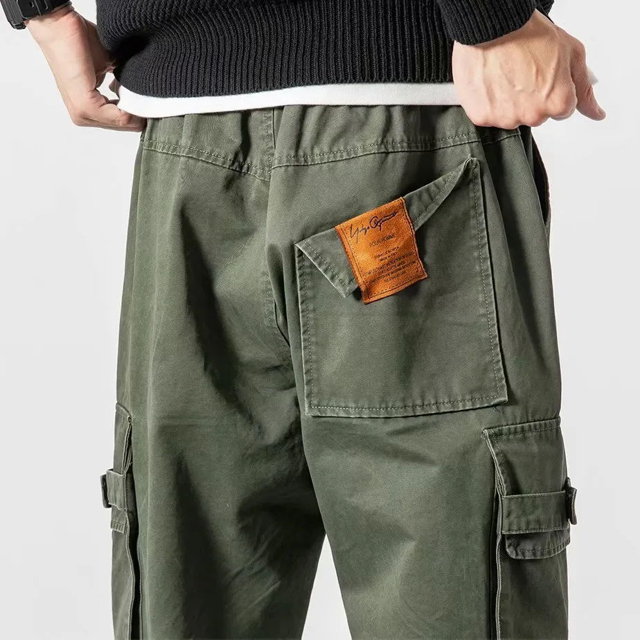 Designer Seite Taschen Cargo Harem Jogger Hosen Männer 2022 Militär Armee Grün Hosen Casual Harajuku Streetwear Sweatpant Männlichen Pan