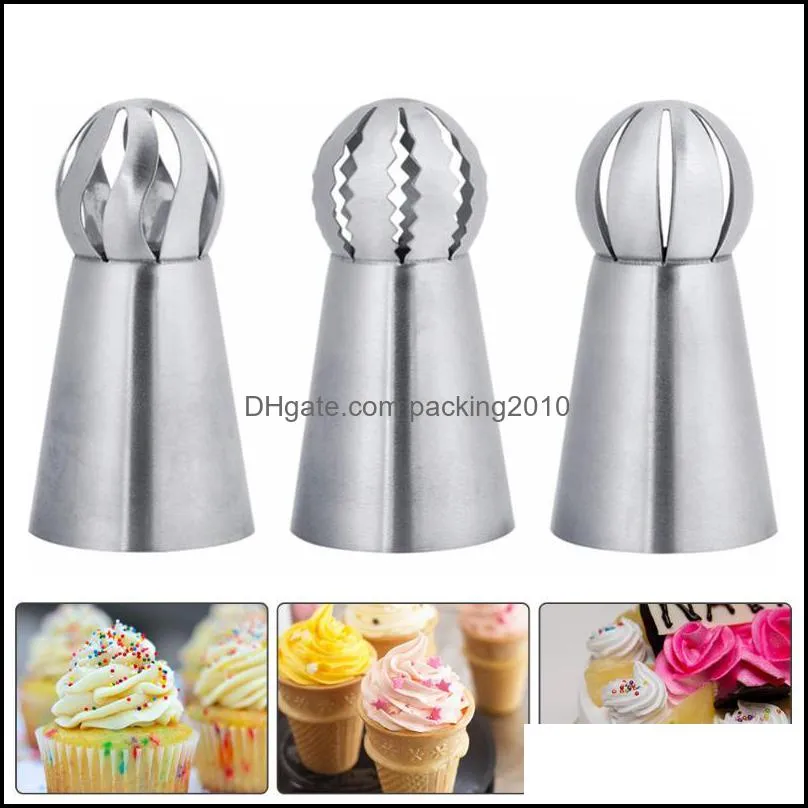 baking & pastry tools cake nozzles silver russian flower icing piping lace mold decorating tool