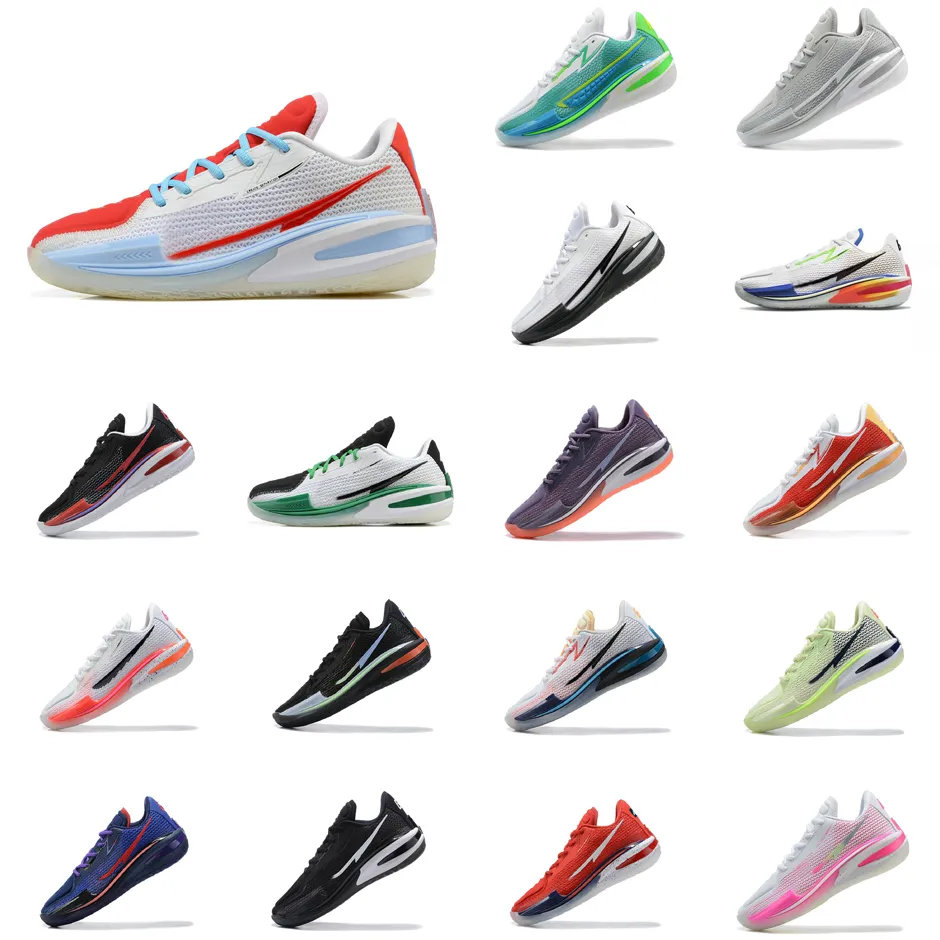 DHgate OG Mens Air Zoom Gt Cut Run Jump Basketball Shoes White Red Blue Metalic Green Wolf Grey