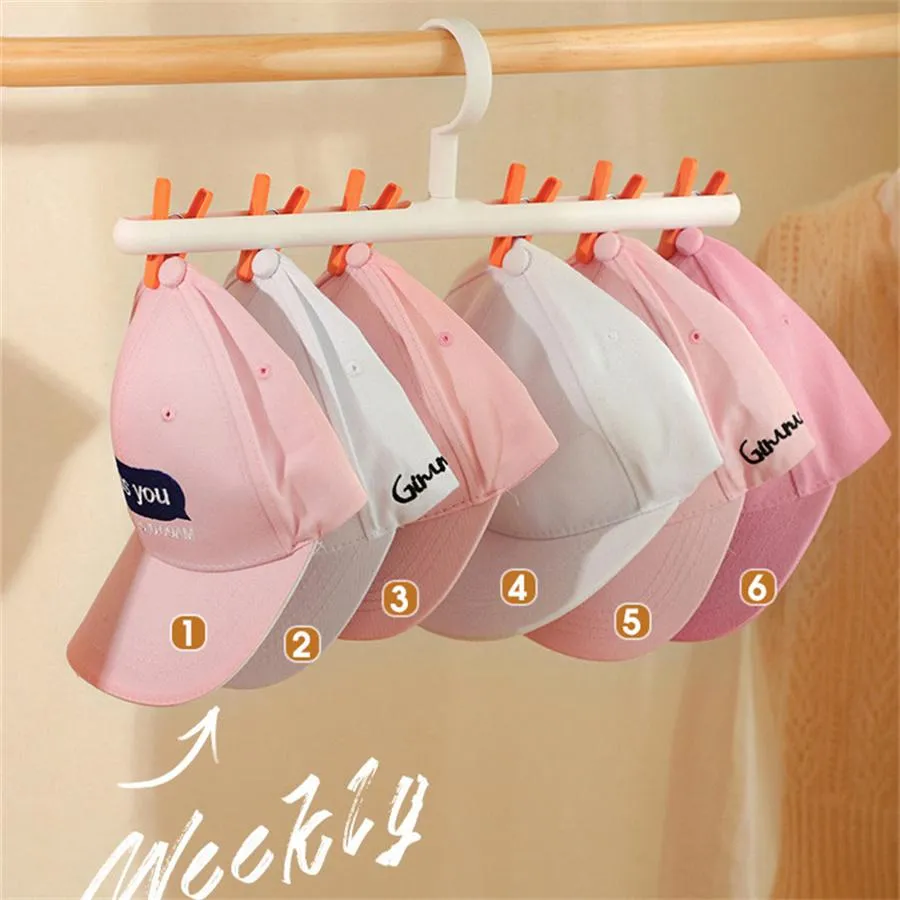 Storage Holders & Racks Hat artifact hanging hat clip peaked cap scarf finishing multi-functional dormitory hanger wall