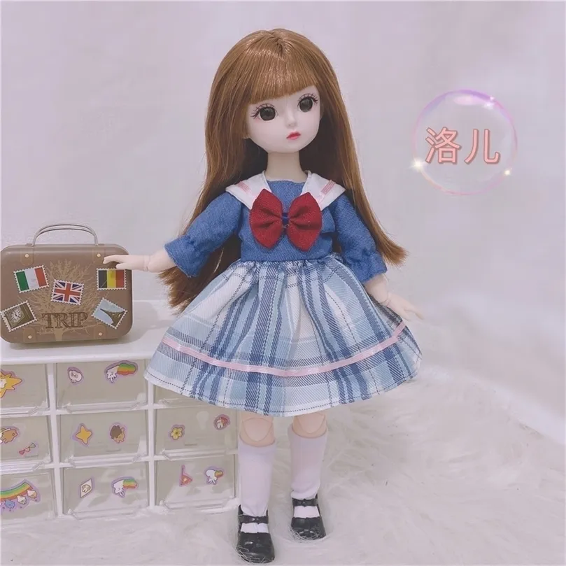 16 BJD -docka med kläder 30 cm Fat Baby College Style JK Uniform Dress Up Girl Toy Toys 220707