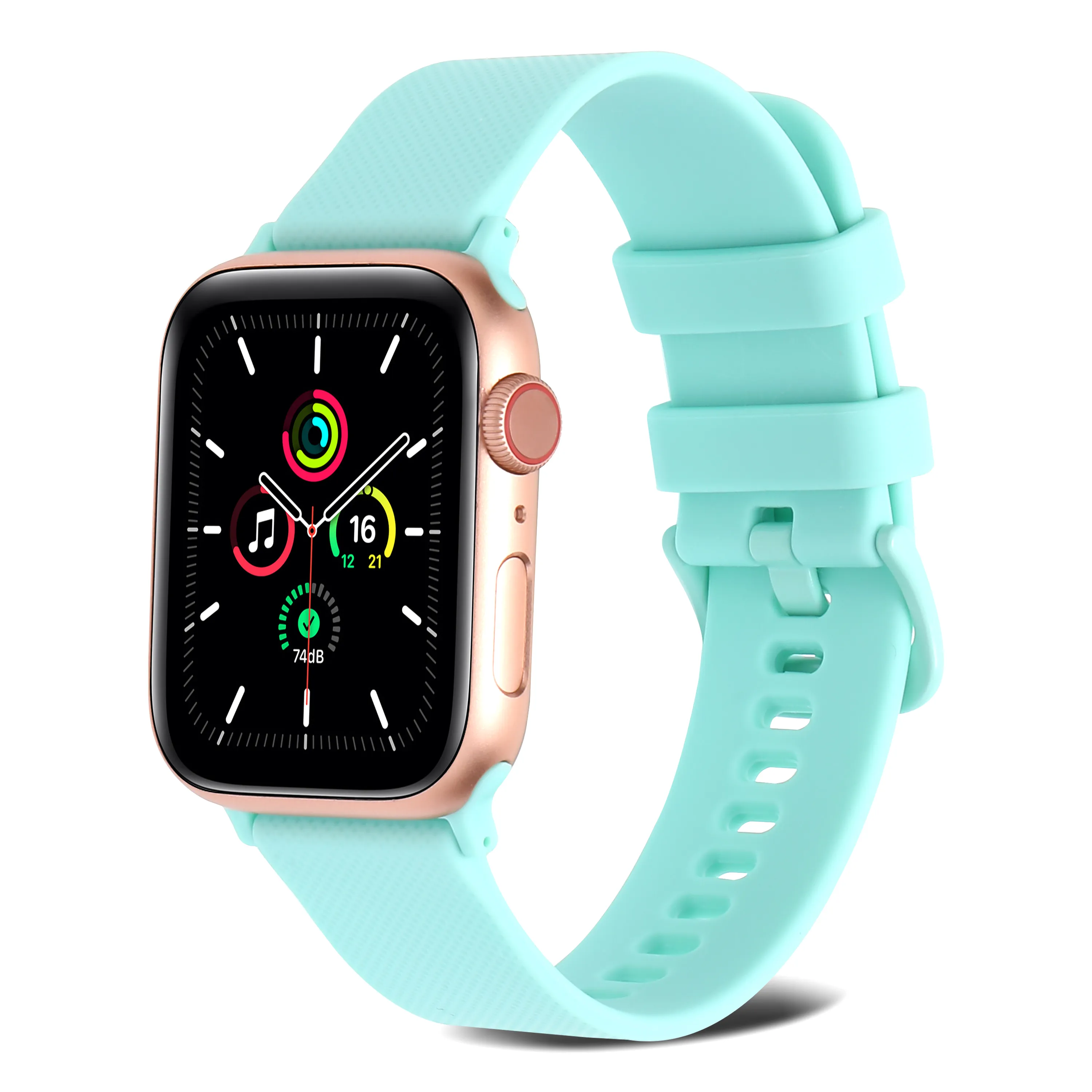 Per Apple Watch Band Ultra 49mm Silicone WatchBand iwatch Series 8 7 6 5 4 3 2 se 38MM 40MM 45MM Cinturini colorati universali smartwatch Orologi Cinturini di ricambio Teal USA UK