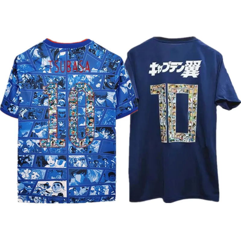 Детская футболка с японским мультяшным шрифтом, детский индивидуальный трикотаж TSUBASA, мужская футболка 220619