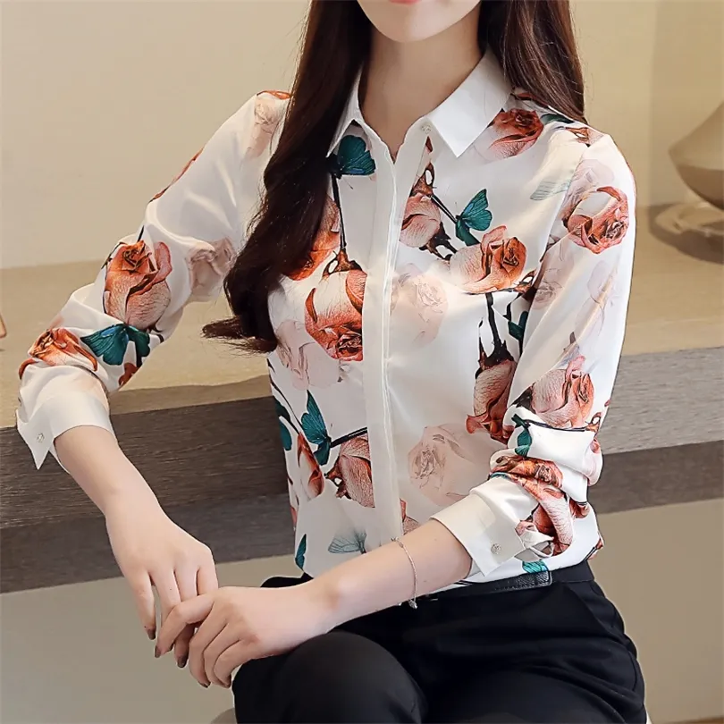 Blouses Womens Tops and Blouse White Blouses For Women Casual Long Sleeve Shirts Women OL Work Blouses Femme Blusa Plus Size XXL T200321