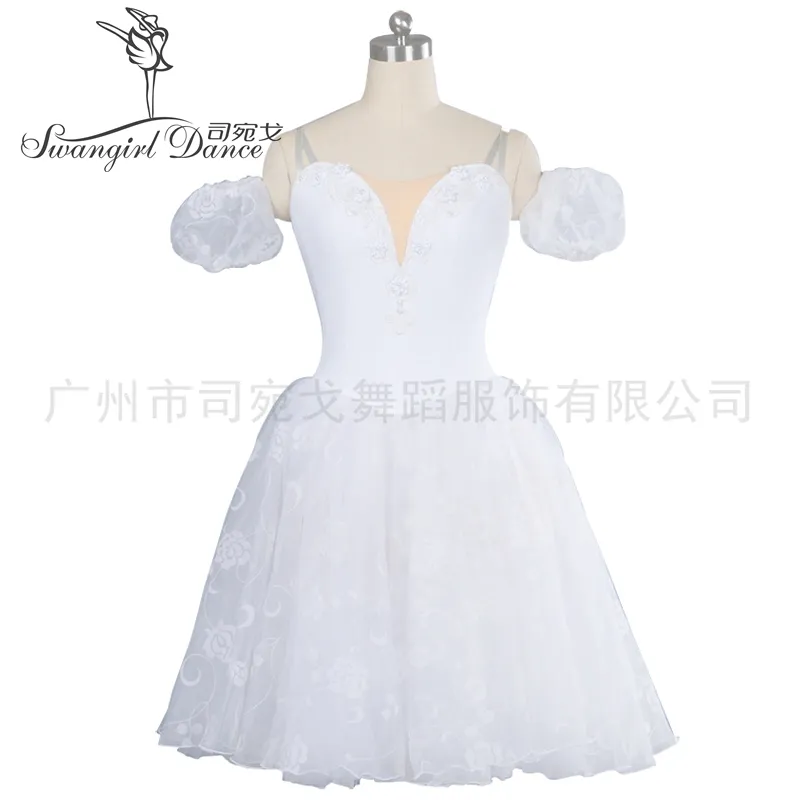 Donne Cigno bianco Professionale tutù di balletto romantico gonna lunga Adulto giselle balletto classico tutu schiaccianoci costumi BT8901