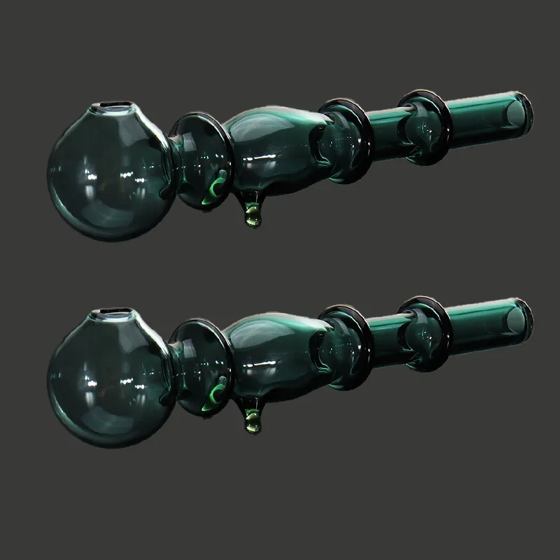 7 Green Glass Oil Burner Pipe | Pyrex Smoking Tube Thick Handmade ...