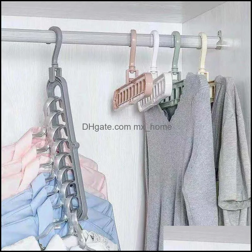 9 Hole Space Saving Hanger 360 Rotating Magic Multi-Function Folding Hangers Home Wardrobe Drying Clothes Storage Rack