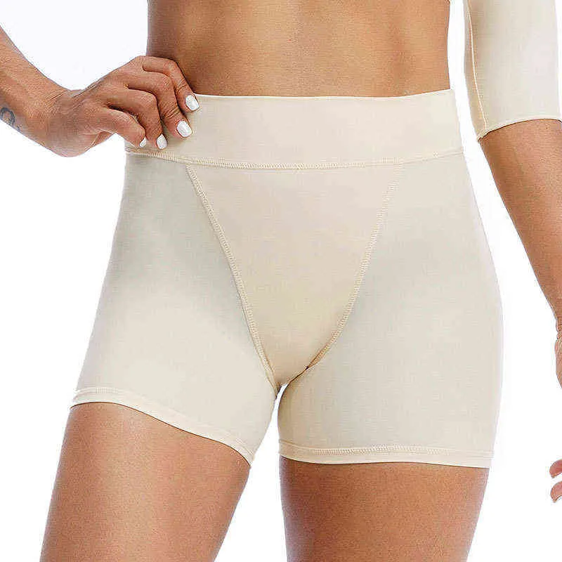 Damskie spodnie do kształtowania ciała Butt Lift Hip Shorts Solid z Hip Pad Shapewear Tummy Odchudzanie Sterowanie Majtki Czapki Y220411