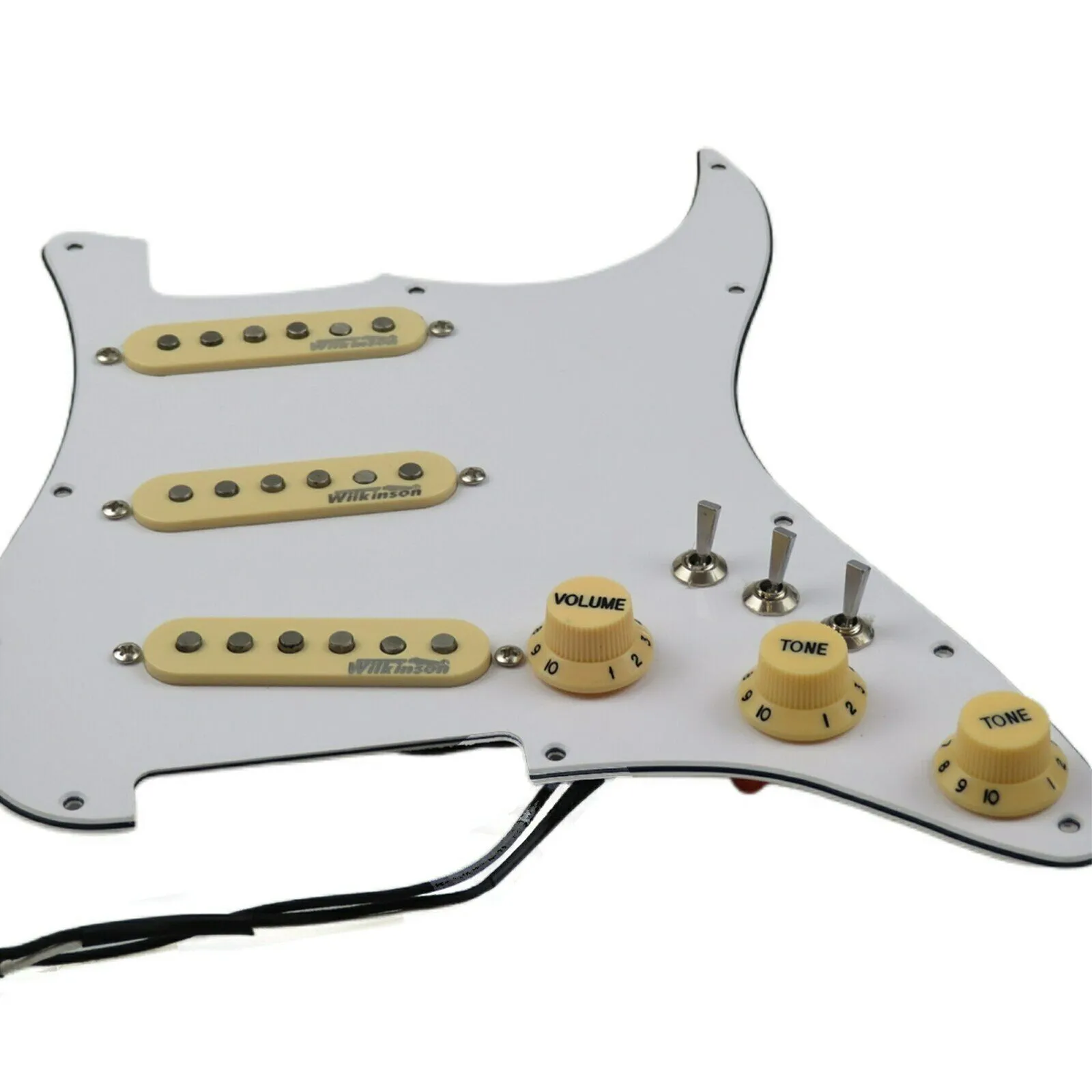 Загруженный SSS Guitar Pickguard Желтый wk wks alnico 5 пикапы сварка жгут