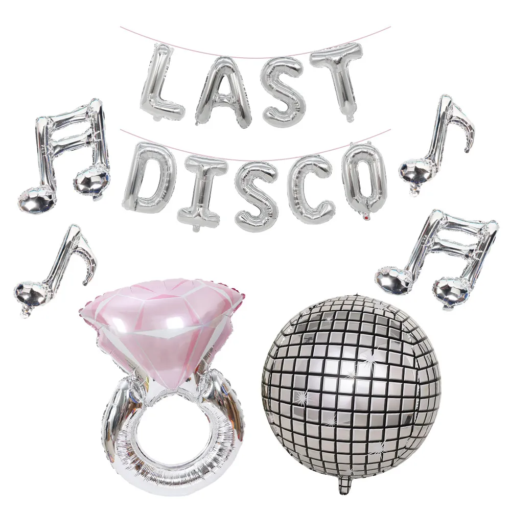 22 pouces nouveau argent 4D Laser Disco ballon ensemble guirlande Kits anniversaire mariage Bar fête décoration ronde Globos enfants cadeau