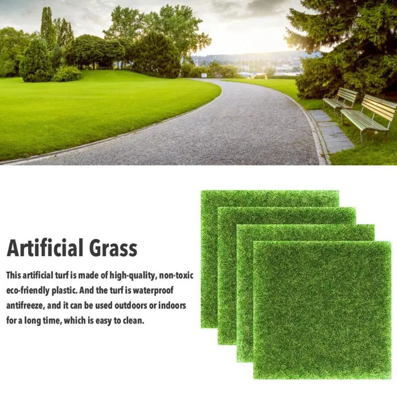Decorative Flowers & Wreaths Artificial Grass Mat Green Lawns Turf Carpets Fake Sod Garden Simulation Outdoor Landscape Indoor LawnDecorativ