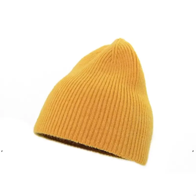 Bonbons tricotés chapeaux hiver extérieur bonnet laine crâne casquettes Hip Hop Crochet Ski casquette mode chapeau chapeaux Baggy Stretch gros