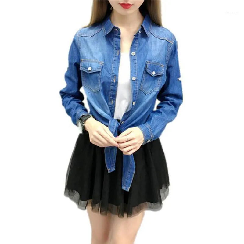 Denim Jacket Women 2022 Spring And Summer Autumn Fashion Ladies Solid Casual Versatile Cardigan Shawl Coat Korean Clothing Women's Jackets