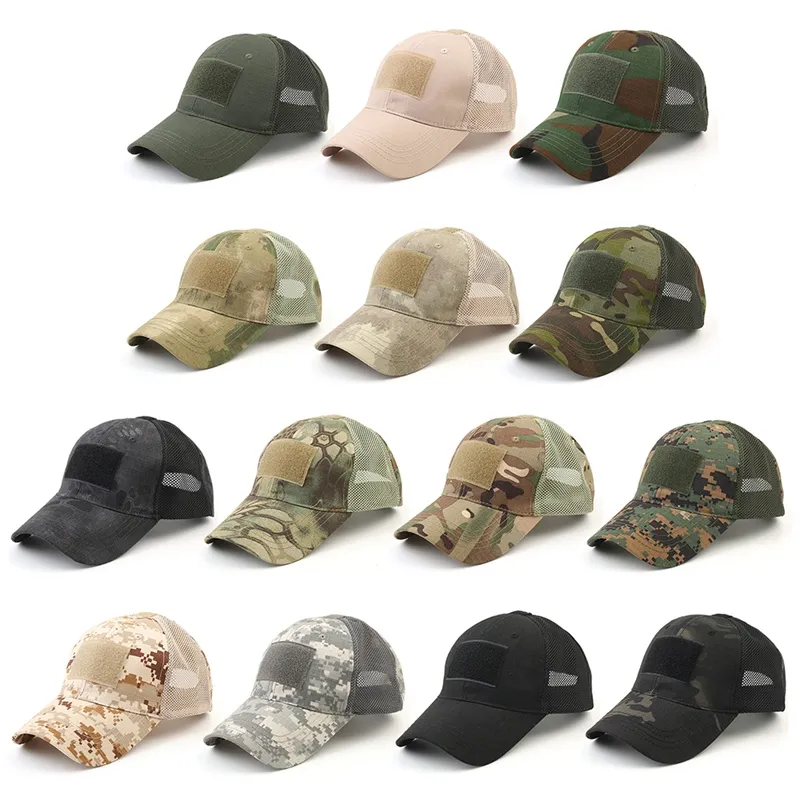 Bonés táticos ao ar livre esporte boné camuflagem chapéu simplicidade camo caça boné para homem adulto