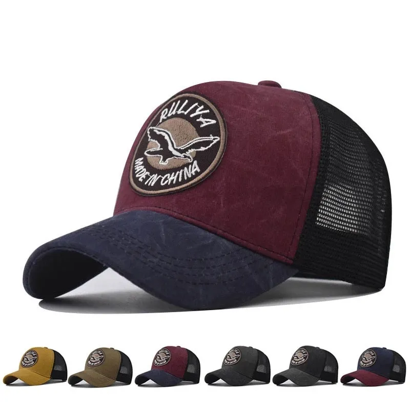 Hommes été casquette de Baseball mâle Sport pêche Golf basket-ball marque maille camionneur chapeau respirant mèche