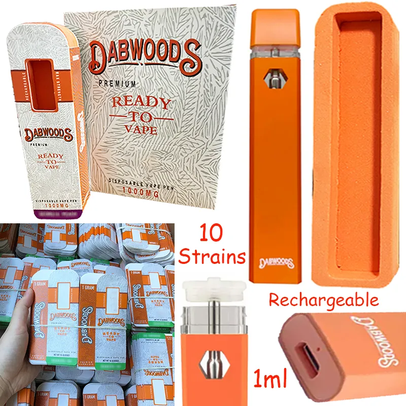 Dabwoods 1.0ml Rechargeable Disposable Vapes Pen E Cigarettes Empty