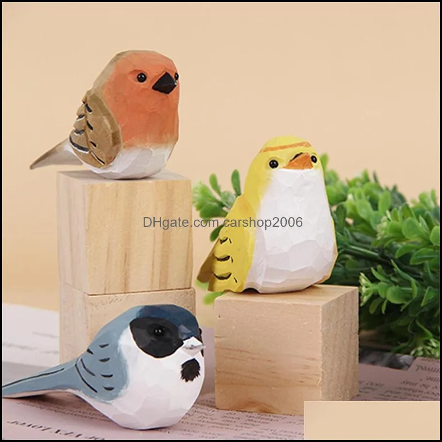 Novelty Items Wooden children`s toy manufacturers wholesale small fat bird office living room handicraft ornaments