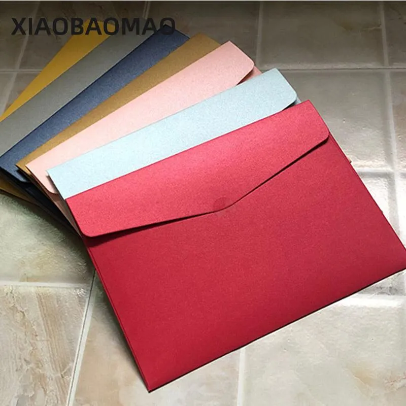 Opakowanie na prezenty 20pc/działki koperty papierowe do liter mailerów Zestaw Pearl Envelope Invelop Invelation Postcards 185 mm * 135 mm