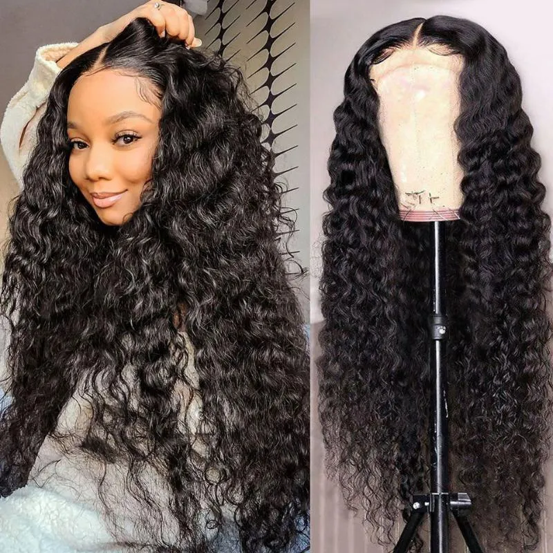 Lace Wigs Deep Wave Front Wig Human Hair 13x4 Pre Plucked 4X4 Curly Closure For Black Women Remy VrvogueLaceLace