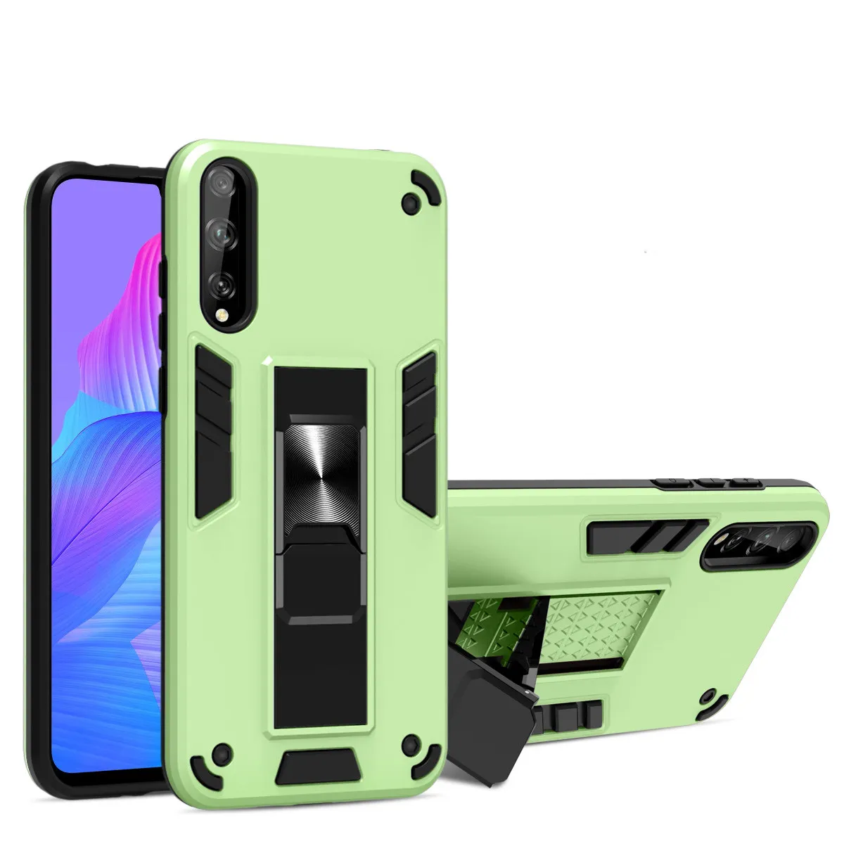 Phone Cases For Samsung A81 A91 A11 A21 A01 M01 M31 M11 M21 M10 M60S F41 With Protable Kickstand Car Magnetic Function Shockproof Bumper Unbreakable Cover