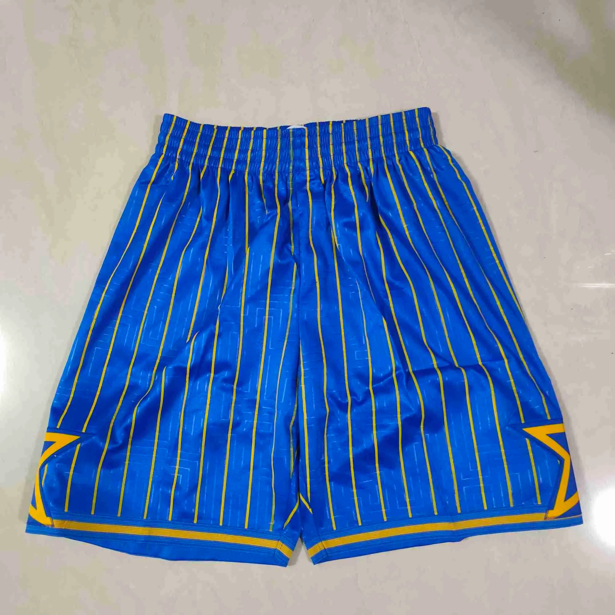 Orlando Pants Magichell Ness Men Throwback Basketball Shorts Retro Ball Pants McGrady American Basketball 5 Minutes Shorts Striped Pants 611