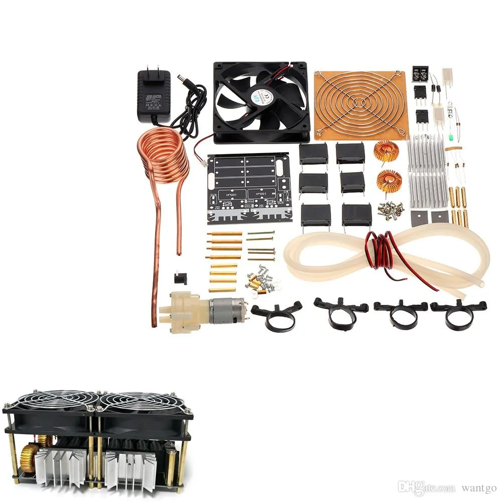 Circuits intégrés) Module de chauffage par induction haute fréquence DC 12-48V ZVS Max 20A Courant d'entrée Quench haute fréquence