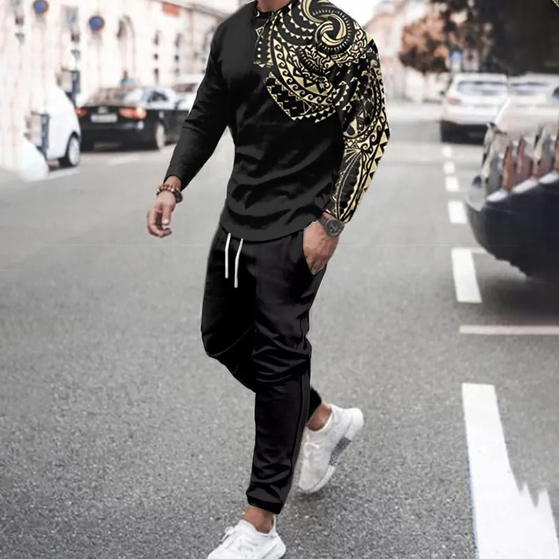 DHgate.com:3D Printed Fashion Tracksuit for Men: 2-Piece