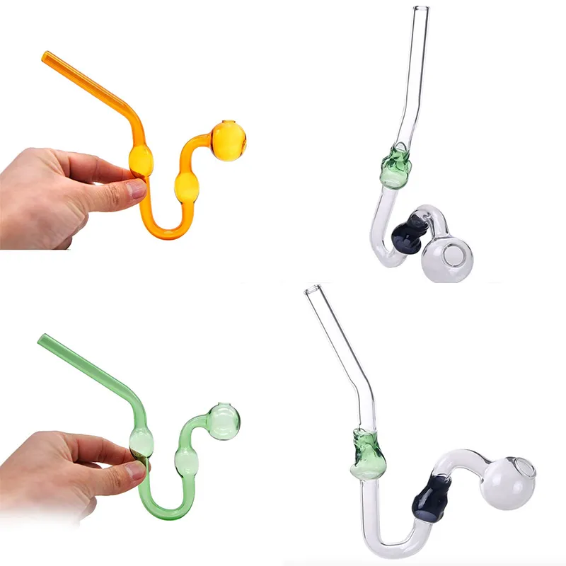 Groothandel slangglas Olie Pijpschedel Schedel Twisted Dab Rig Hand Tabakspijpen voor roken