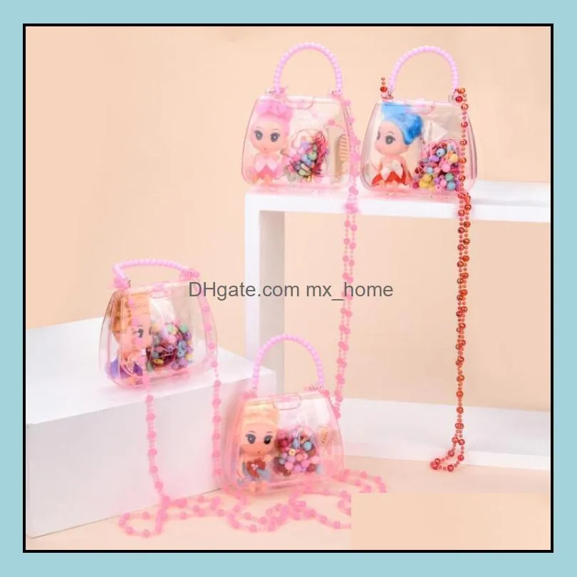 Creative luminous handbags childrens play house toys handmade kids favorite birthday gifts can hold some small items