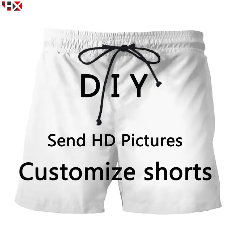 DIY diseño personalizado pantalones cortos hombres mujeres 3D impreso propia imagen estrella cantante anime dibujos animados estilo casual playa x247 220706