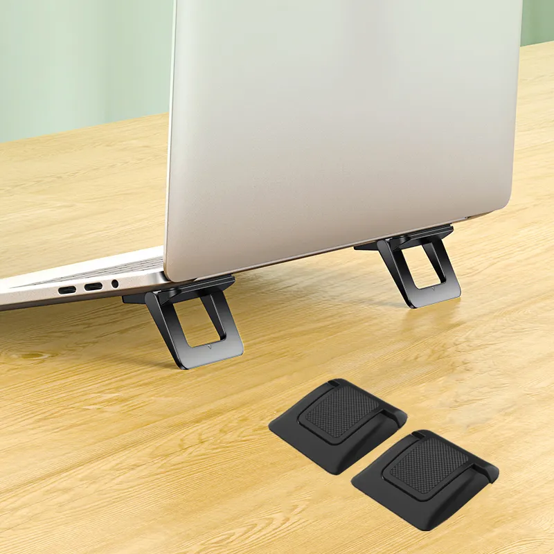 1 paio di mini supporto per laptop supporto da tavolo invisibile supporto per notebook supporto per raffreddamento per MacBook supporto universale per piedini per laptop