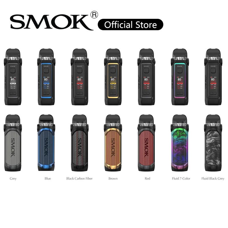 Smok IPX 80 Pod Kit 80W IPX80 Vape System Built-in 3000mAh Battery 6.5ml Cartridge with 0.16ohm 0.6ohm RPM2 Meshed Coils 100% Authentic