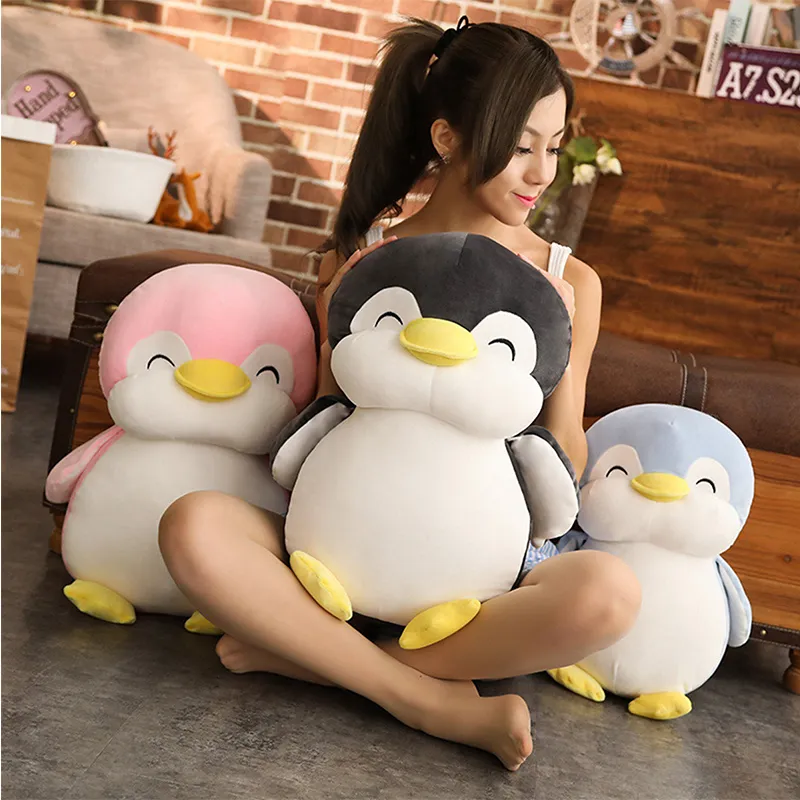 30-55cm doux gros pingouins en peluche dessin animé Animal poupée mode jouet pour enfants bébé belles filles cadeau d'anniversaire de noël