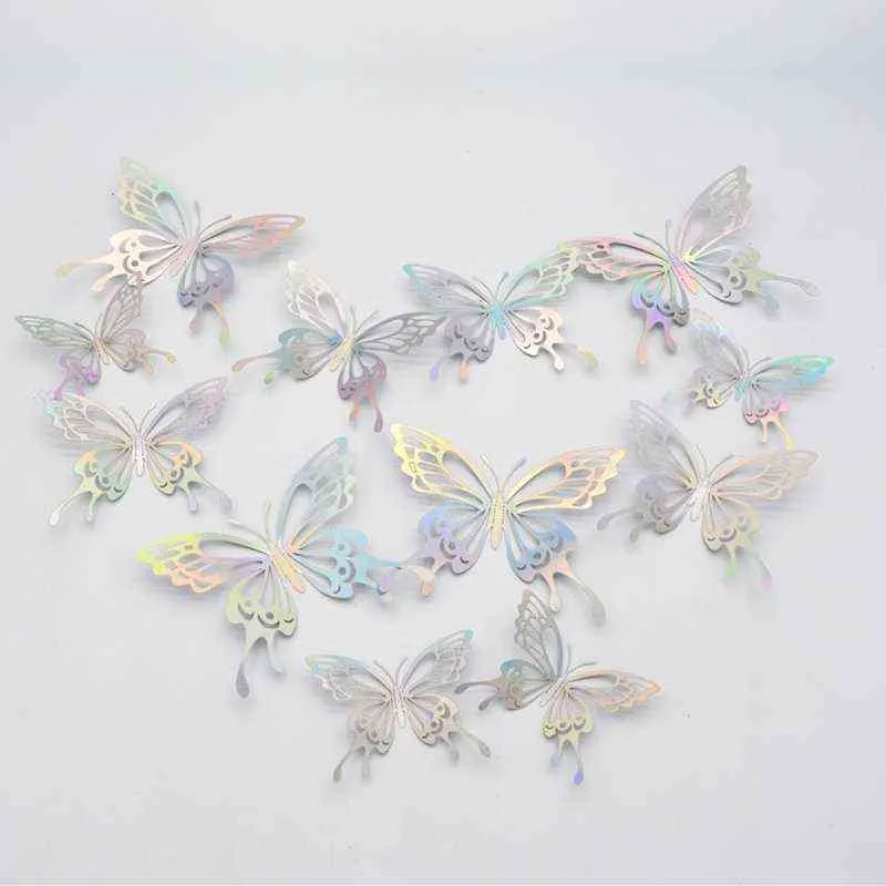 3D Hollow Butterfly Paper Cut Butterfly Wall Stickers Flipkart Decorative Sticker Simulation