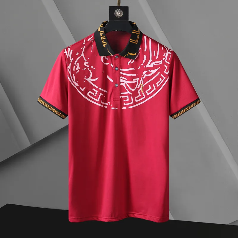 2022 Мужская рубашка поло Дизайнерская мужская мода Лошади Футболки Повседневная мужская гольф Летняя рубашка поло с вышивкой High Street Trend Top Tee Азиатский размер M-XXXXL