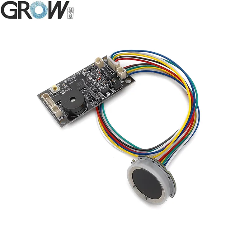 GROW KS200 + R502-A 4 piles AA ou sortie moteur DC3.7V-6.5V, anneau circulaire, indicateur lumineux, panneau de contrôle d'accès par empreinte digitale