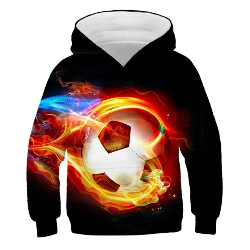 Autumn Brand Long Sleeve Football Kids Leisure Hoodies 3D Printed Boy/girl Sweatshirts Children Color Vortex Hoody Hooded LJ201216