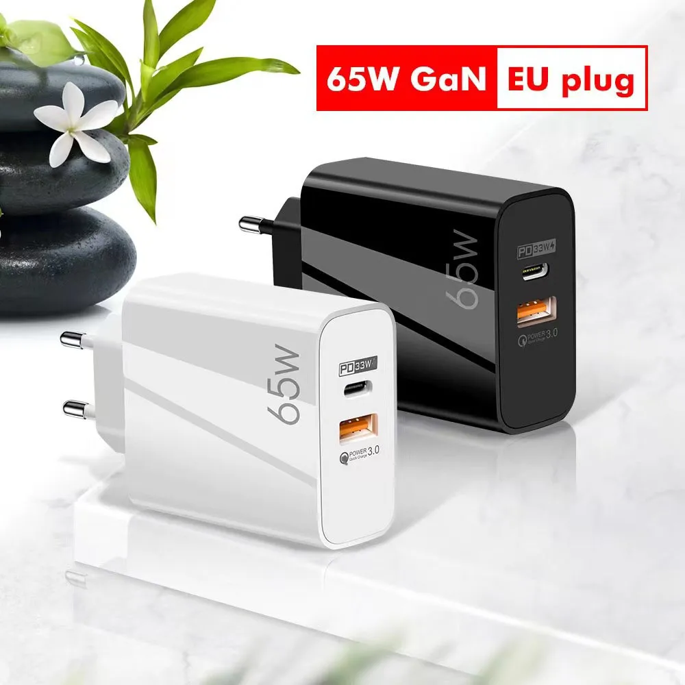 Comincan PD 65W GaN QC3.0 USB TYPE C chargeur de jeûne adaptateurs de voyage pour iphone 13 note 20 S22 huawei Xiaomi Mobile