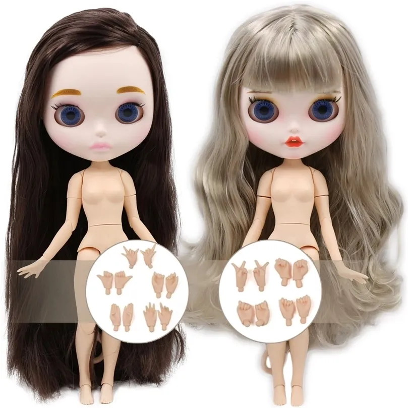 ICY DBS Blyth Doll Labbra Intagliate Viso Adatto FAI DA TE Cambia 1/6 BJD Giocattolo OB24 giunto sferico corpo anime girl 220505