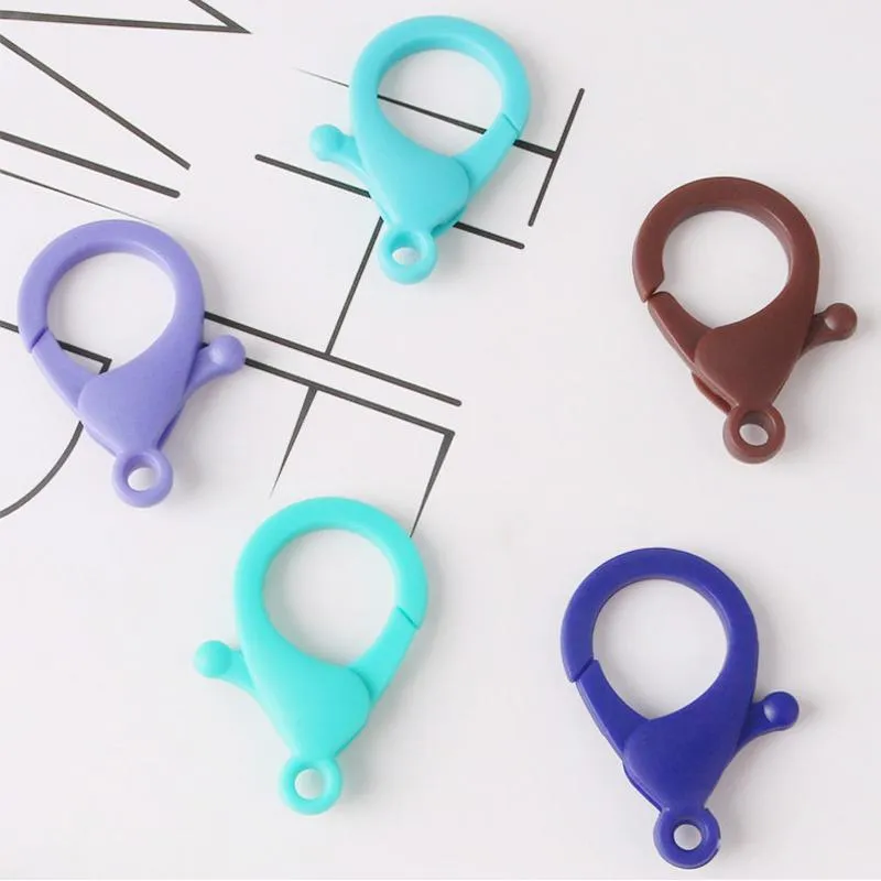 Keychains plastic kreeft sluit lichtgewicht kleurrijke sleutelhanger hanger clip hangende ornament snap hook diy accessoires bnkeychains bnkeychains