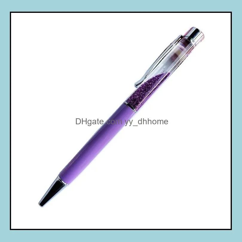 fashion design creative crystal pen diamond ballpoint pens stationery ballpen stylus touch-pen 14 colors oily black refill sn4286