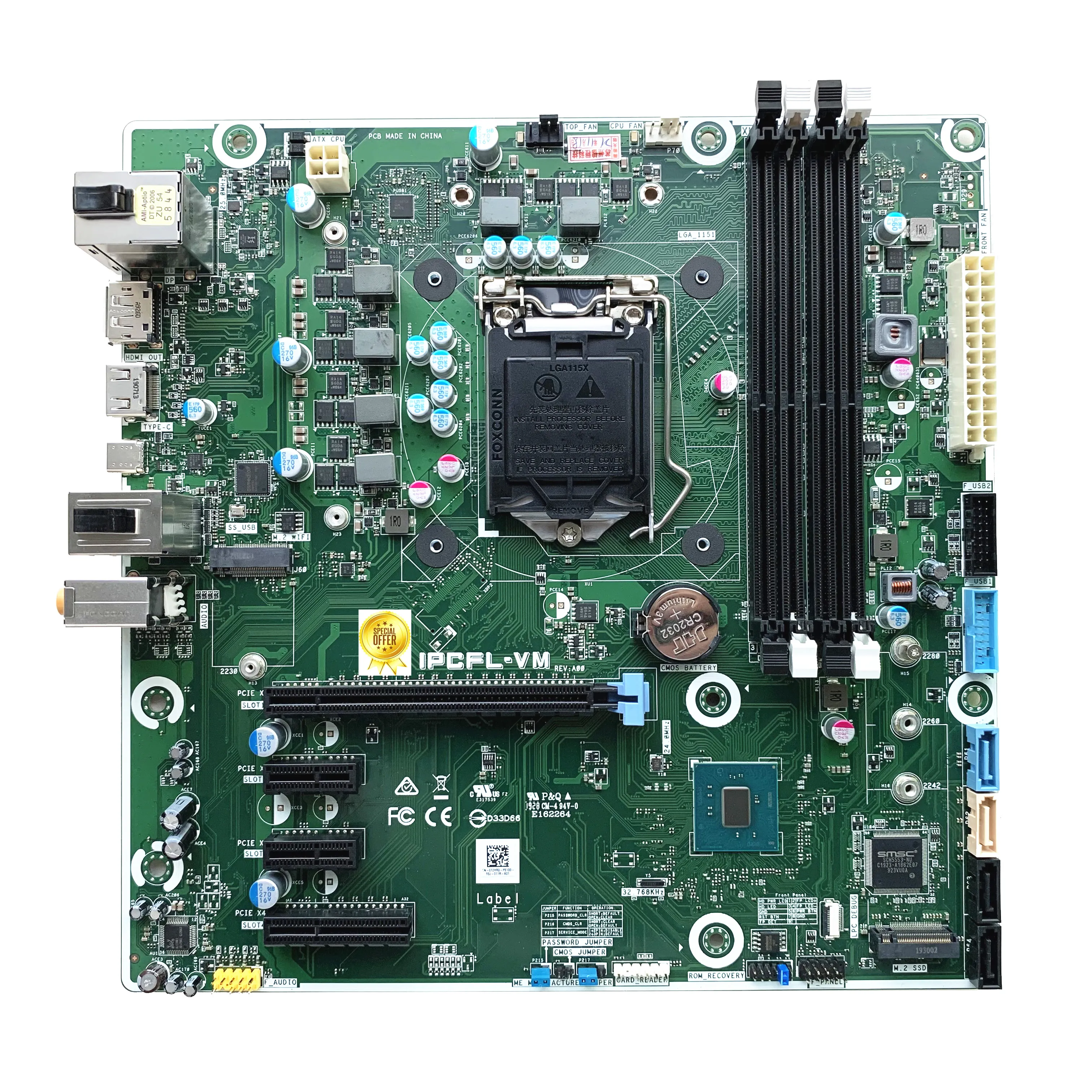 Pour Dell XPS 8930 Desktop Motherboard IPCFL-VM T2HR0 0T2HR0 LGA1151 Z370 Prise en charge du processeur de génération 8/9