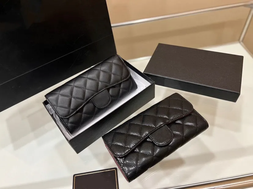 2022 جودة عالية الجودة محفظة محفظة المحافظ حامل البطاقة متعددة الوظائف مصمم جلدي سوداء مصمم يدوية كاملة